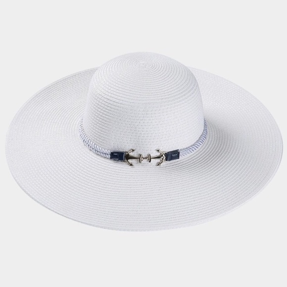 Wide Brim Anchor Embellished Sun Hat - Picture 2 of 2